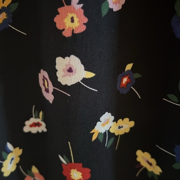 Zara Floral Flowing Cropped Trousers Culottes Pants Size Medium - Picture 6 of 7